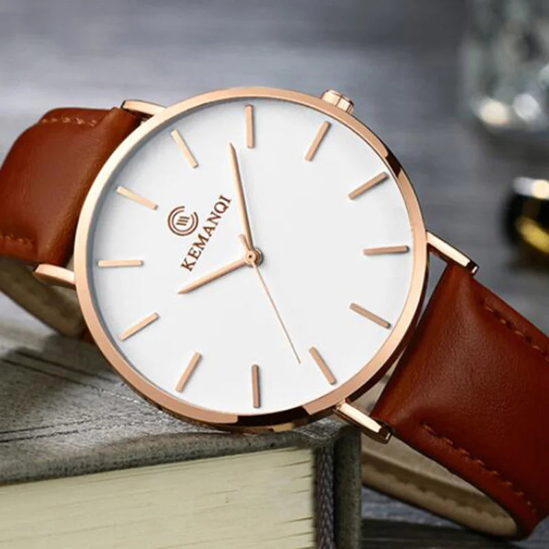 New Simple Men's Fashion Watches Minimalist Male Quartz Wristwatch Elegant Roman Gift Clock Masculine Relogio Saati