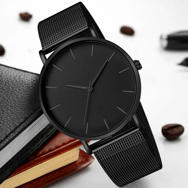 Minimalist Fashion Casual Watch Women Steel Hour Reloj Mujer Quartz Wristwatch Simple Montre Femme Mesh Stainless Steel Bracelet